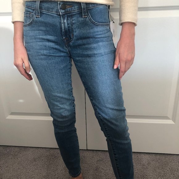 J Brand 835 Mid-Rise Cropped Skinny Jeans, Size 23 - Picture 2 of 8